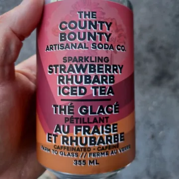 Picture of Artisanal Sparkling Iced Tea Strawberry Rhubarb Black Tea 24x355mL case
